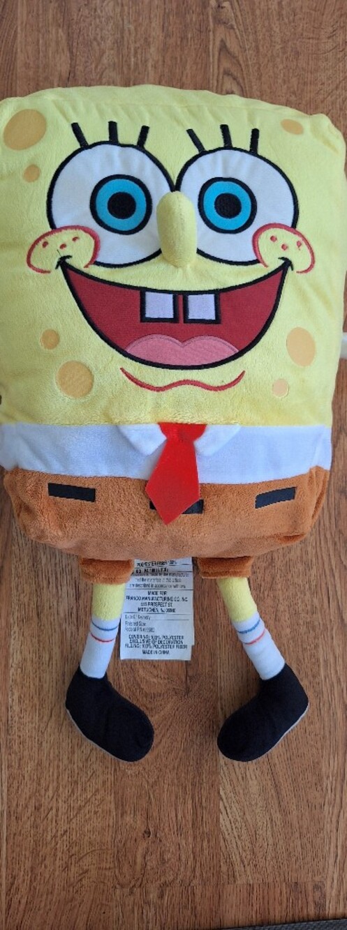 SpongeBob SquarePants Yellow & Brown Kids Plush Stuffed Toy / Pillow
